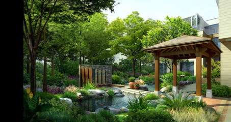 園林景觀設(shè)計(jì)利器 2012年樸楓園林景觀建筑后期效果圖PSD源文件資源分享